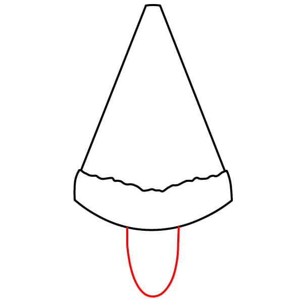 Hướng dẫn cách vẽ kem que hình lát dưa hấu từng bước một - Bước 3