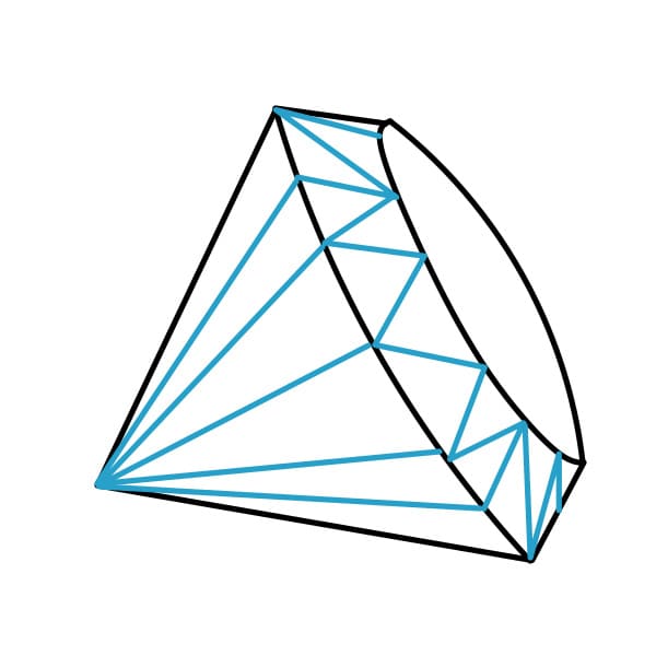 Hướng dẫn vẽ viên kim cương - Bước 3