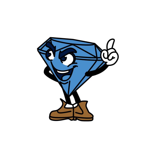 Hướng dẫn vẽ viên kim cương hoạt hình