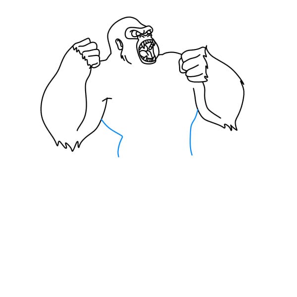 Hướng dẫn vẽ chú khỉ King Kong đơn giản và đẹp cho bé - Bước 4