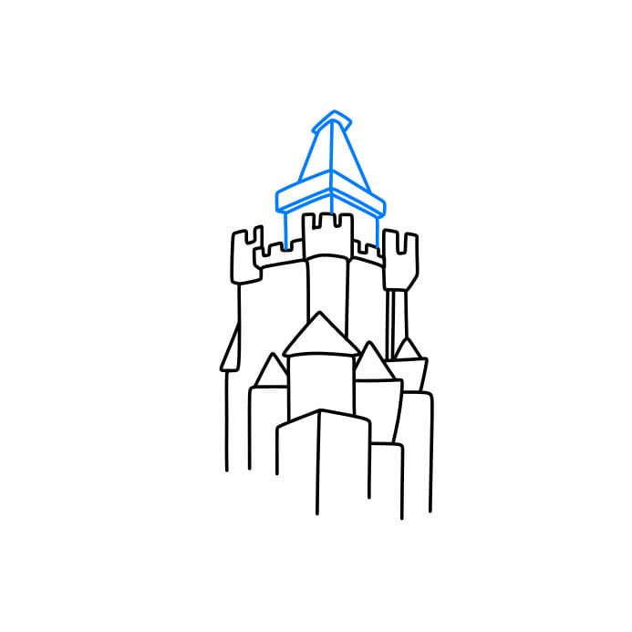 Hướng dẫn vẽ dễ dàng : tòa lâu đài - Bước 5