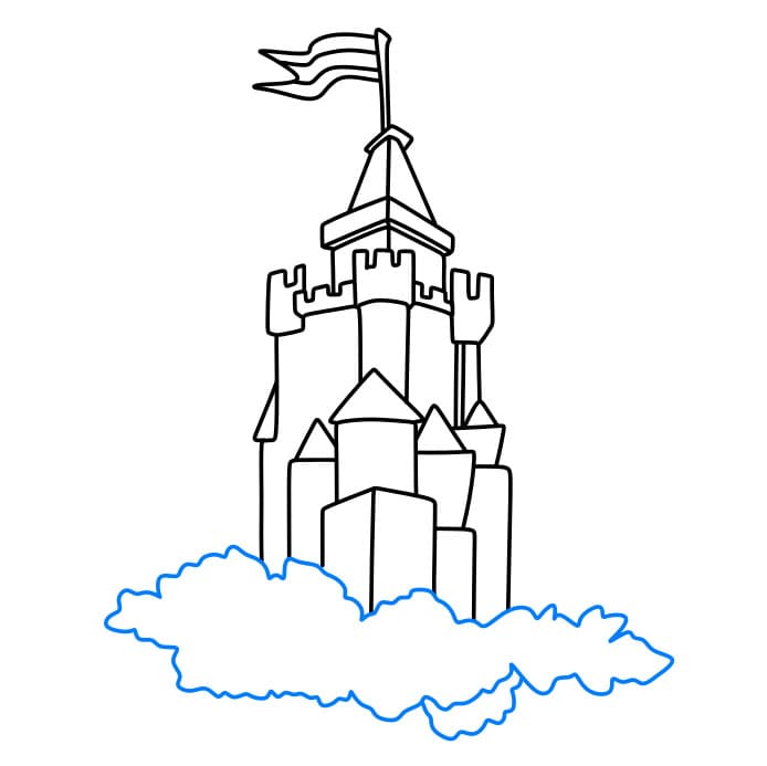 Hướng dẫn vẽ dễ dàng : tòa lâu đài - Bước 6