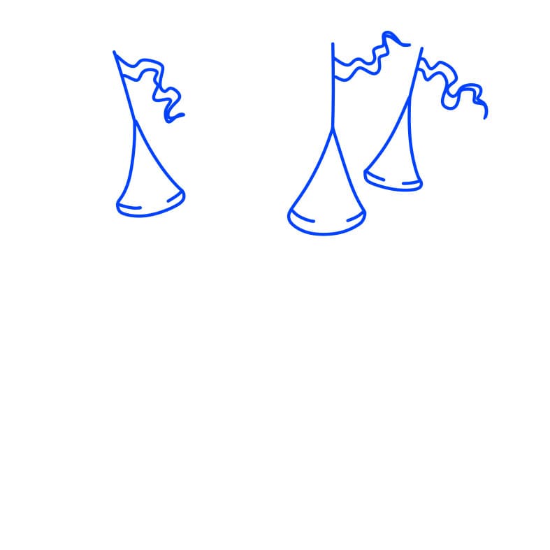 Hướng dẫn cách vẽ tòa lâu đài giữa hồ nước - Bước 1