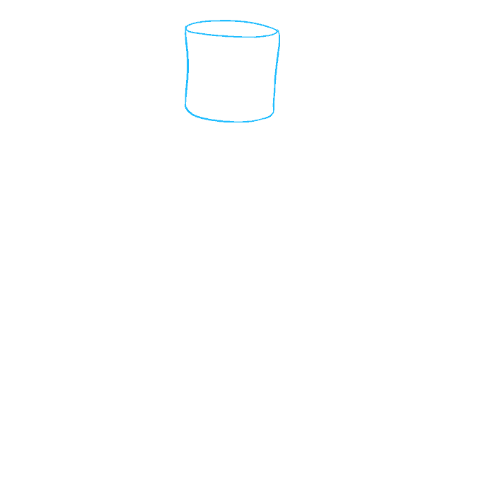 Hướng dẫn cách vẽ nhân vật Marshmello đơn giản và ngộ nghĩnh cho bé - Bước 1