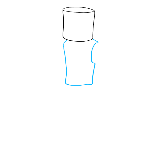 Hướng dẫn cách vẽ nhân vật Marshmello đơn giản và ngộ nghĩnh cho bé - Bước 2