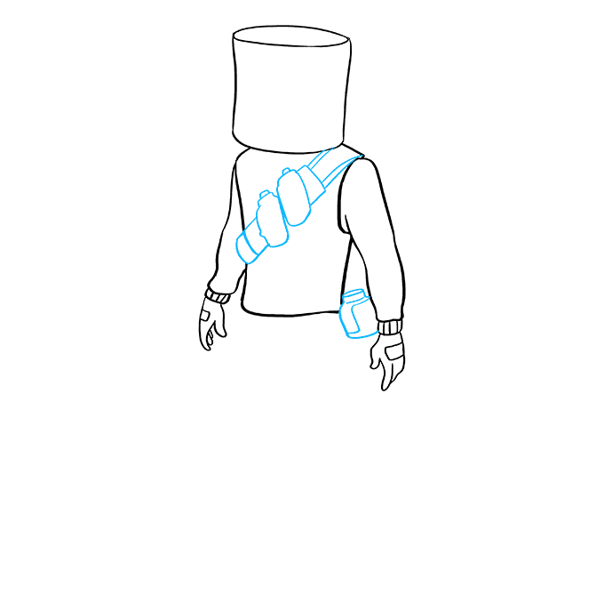 Hướng dẫn cách vẽ nhân vật Marshmello đơn giản và ngộ nghĩnh cho bé - Bước 4