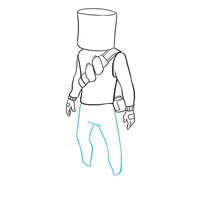 Hướng dẫn cách vẽ nhân vật Marshmello đơn giản và ngộ nghĩnh cho bé - Bước 5