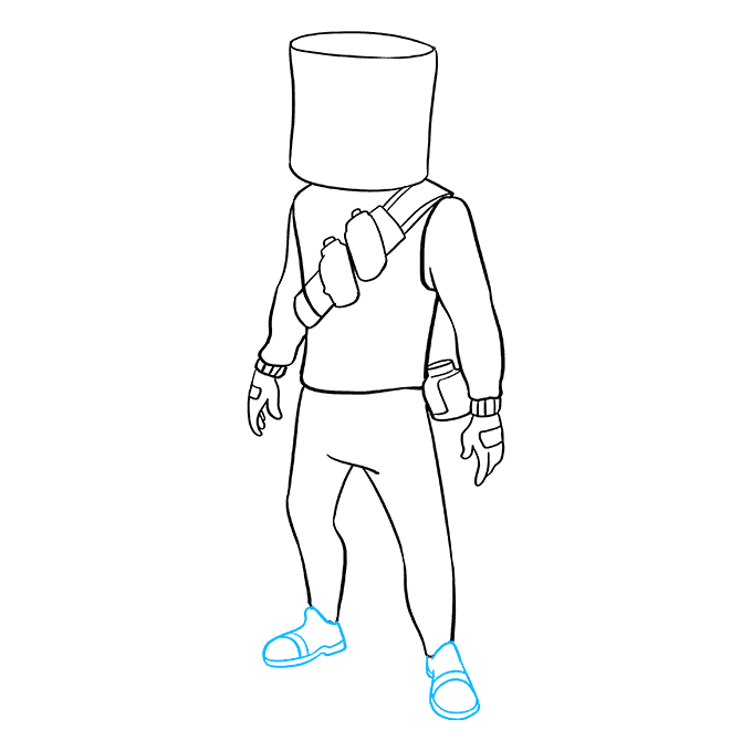 Hướng dẫn cách vẽ nhân vật Marshmello đơn giản và ngộ nghĩnh cho bé - Bước 6