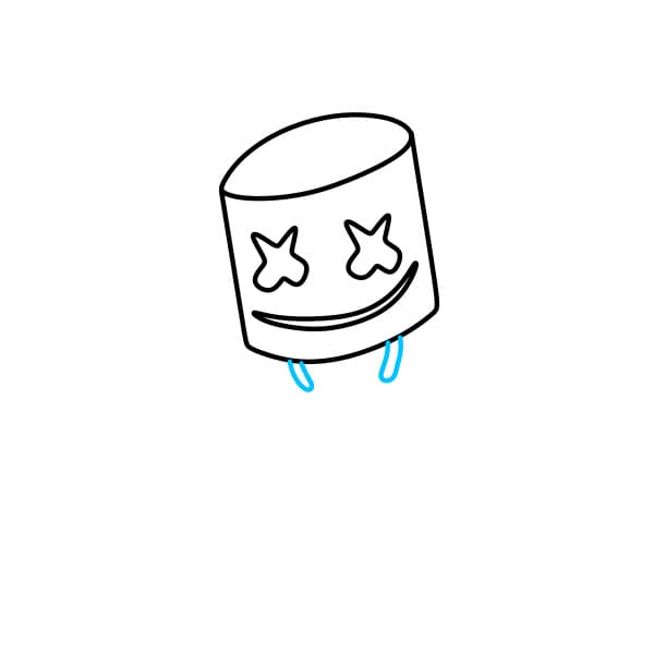 Hướng dẫn vẽ chân dung Marshmello đơn giản - Bước 3