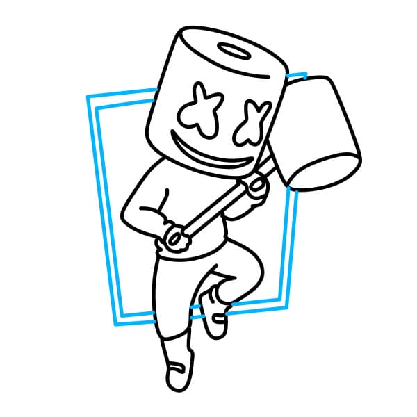 Hướng dẫn vẽ Marshmello theo phong cách tinh nghịch - Bước 7