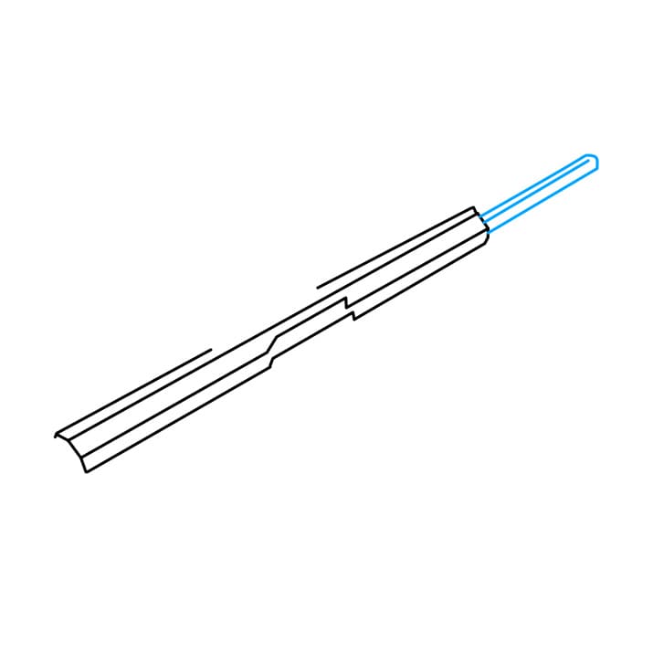 Cách vẽ một khẩu súng Barrett đơn giản và đẹp cho bé - Bước 2