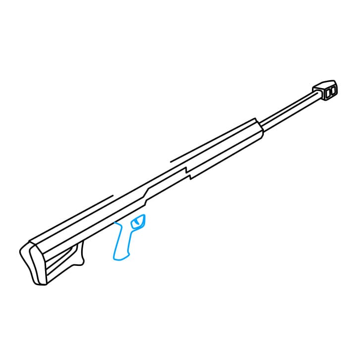 Cách vẽ một khẩu súng Barrett đơn giản và đẹp cho bé - Bước 5