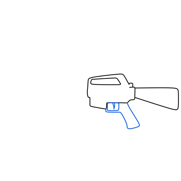 Cách vẽ một khẩu súng M14 đơn giản và đẹp cho bé - Bước 3