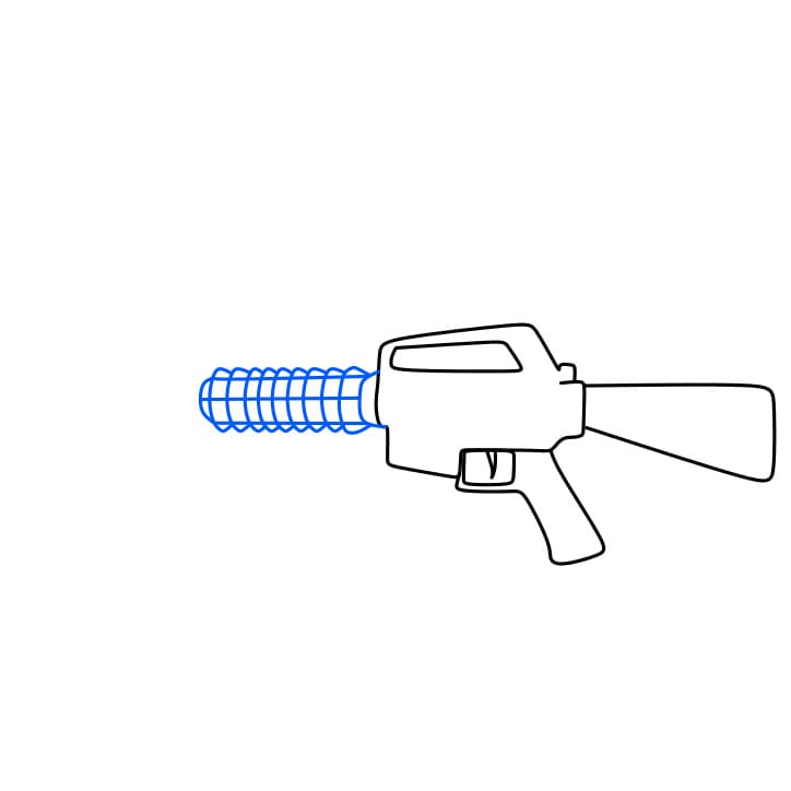 Cách vẽ một khẩu súng M14 đơn giản và đẹp cho bé - Bước 4