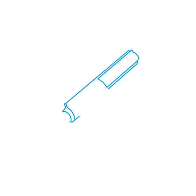 Cách vẽ một khẩu súng M416 đơn giản và đẹp cho bé - Bước 1