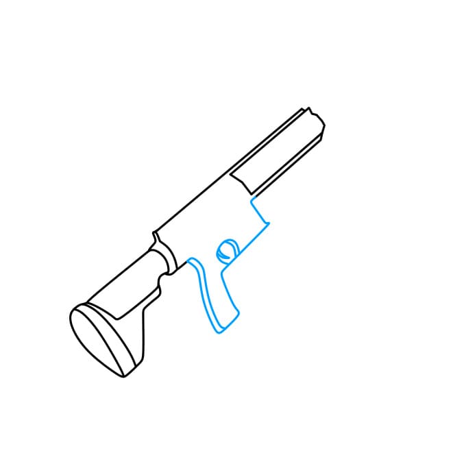 Cách vẽ một khẩu súng M416 đơn giản và đẹp cho bé - Bước 3