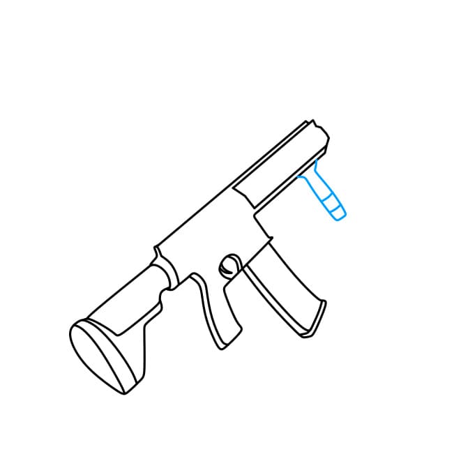 Cách vẽ một khẩu súng M416 đơn giản và đẹp cho bé - Bước 5