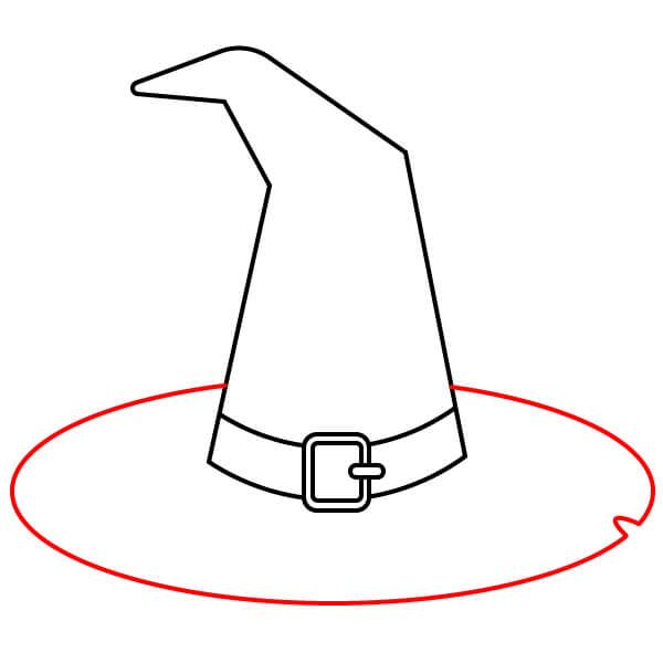 Hướng dẫn vẽ mũ phù thủy đơn giản cho lễ Halloween - Bước 4