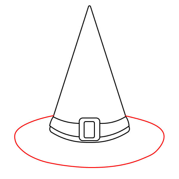 Hướng dẫn vẽ mũ phù thủy vui nhộn - Bước 4