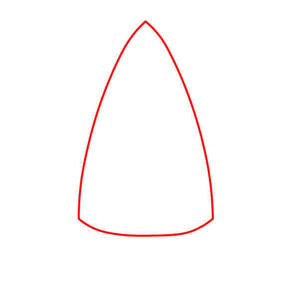 Hướng dẫn vẽ mũ phù thủy đầy sao - Bước 1