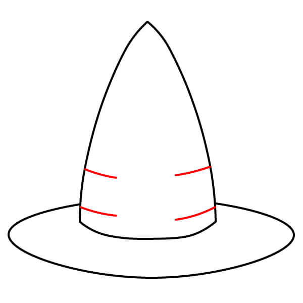 Hướng dẫn vẽ mũ phù thủy đầy sao - Bước 3