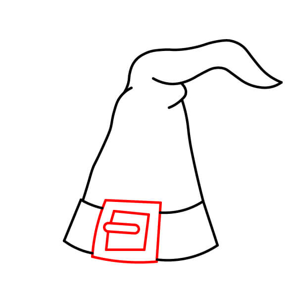 Học cách vẽ mũ phù thủy sọc có hình con nhện - Bước 3