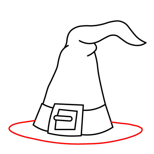 Học cách vẽ mũ phù thủy sọc có hình con nhện - Bước 4