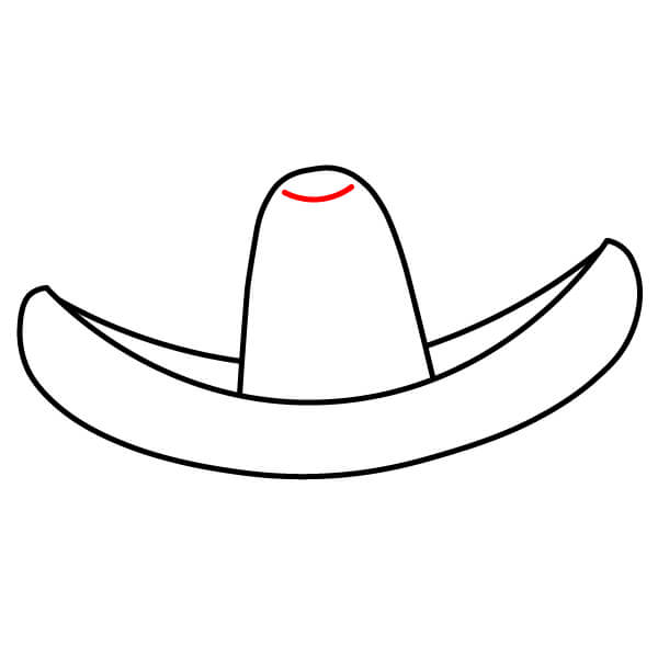 Cách vẽ mũ Sombrero Mexico thú vị dành cho trẻ em - Miệng mũ