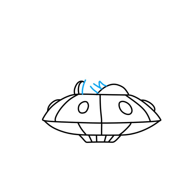 Hướng dẫn vẽ người ngoài hành tinh đơn giản cho bé - Bước 6