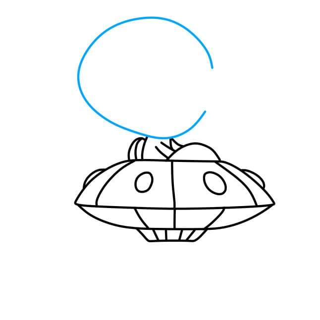 Hướng dẫn vẽ người ngoài hành tinh đơn giản cho bé - Bước 7