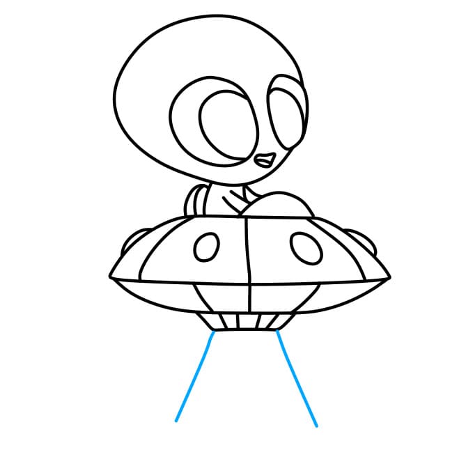 Hướng dẫn vẽ người ngoài hành tinh đơn giản cho bé - Bước 9