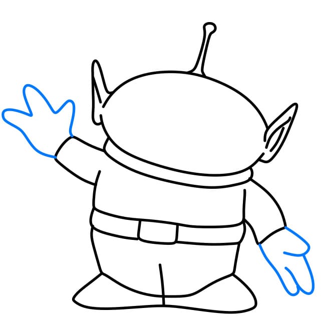 Hướng dẫn vẽ người ngoài hành tinh thân thiện - Bước 6