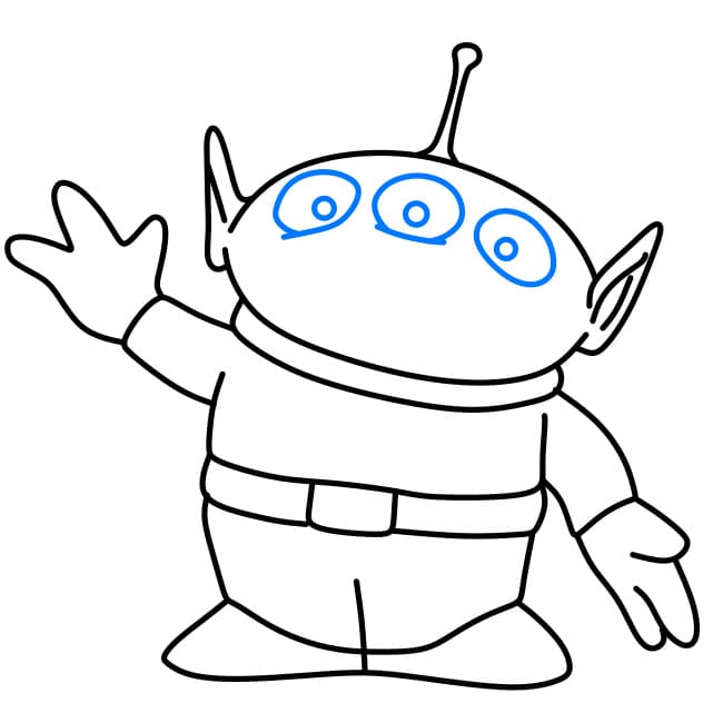 Hướng dẫn vẽ người ngoài hành tinh thân thiện - Bước 7