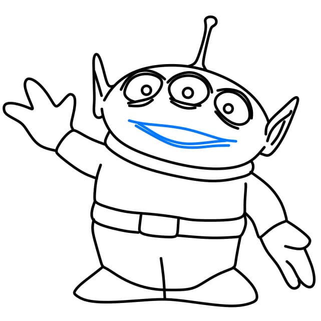 Hướng dẫn vẽ người ngoài hành tinh thân thiện - Bước 8