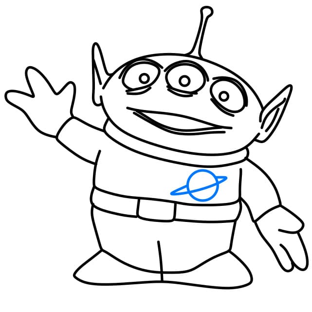 Hướng dẫn vẽ người ngoài hành tinh thân thiện - Bước 9