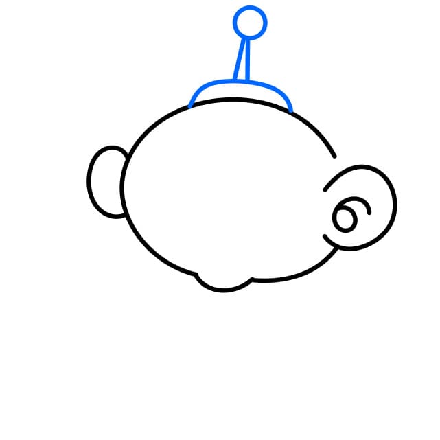 Hướng dẫn vẽ người ngoài hành tinh vui vẻ - Bước 3