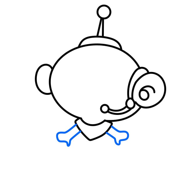 Hướng dẫn vẽ người ngoài hành tinh vui vẻ - Bước 5