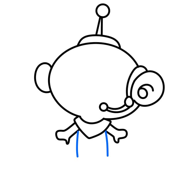 Hướng dẫn vẽ người ngoài hành tinh vui vẻ - Bước 6