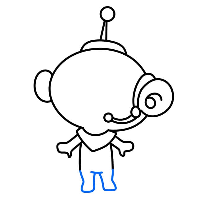 Hướng dẫn vẽ người ngoài hành tinh vui vẻ - Bước 7