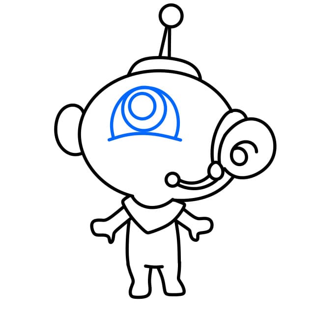 Hướng dẫn vẽ người ngoài hành tinh vui vẻ - Bước 8