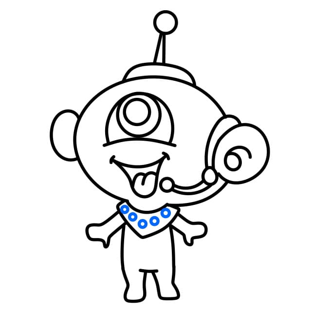 Hướng dẫn vẽ người ngoài hành tinh vui vẻ - Bước 9