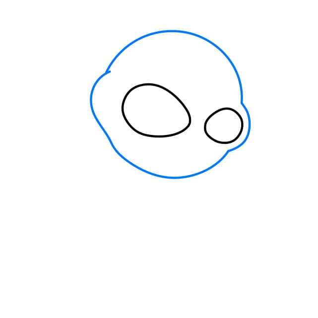 Hướng dẫn vẽ người ngoài hành tinh đơn giản - Bước 2