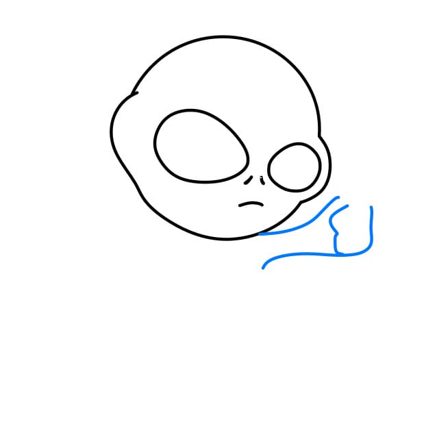 Hướng dẫn vẽ người ngoài hành tinh đơn giản - Bước 4