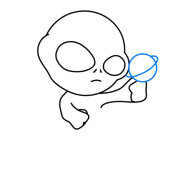 Hướng dẫn vẽ người ngoài hành tinh đơn giản - Bước 5