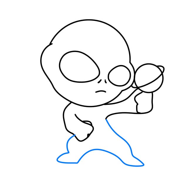 Hướng dẫn vẽ người ngoài hành tinh đơn giản - Bước 6