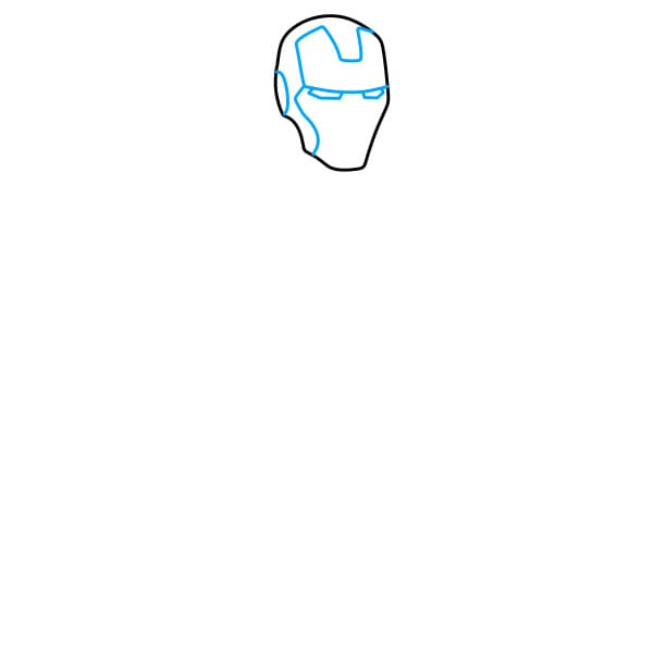 Hướng dẫn vẽ người sắt đơn giản và đẹp cho bé - Bước 2