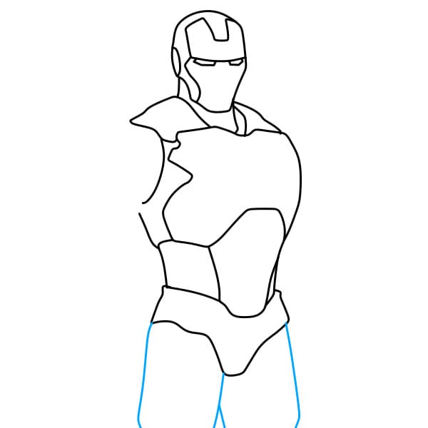 Hướng dẫn vẽ người sắt đơn giản và đẹp cho bé - Bước 6