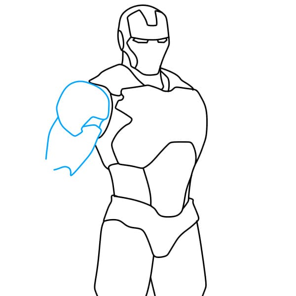 Hướng dẫn vẽ người sắt đơn giản và đẹp cho bé - Bước 7