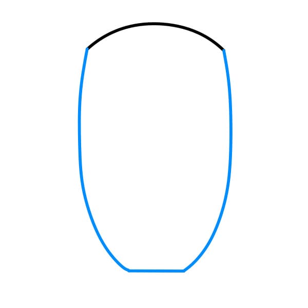 Hướng dẫn vẽ cái mũ giáp của người sắt - Bước 2