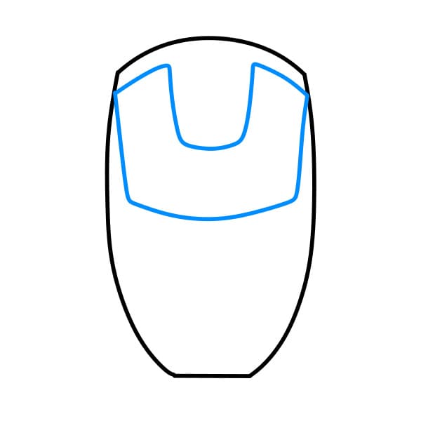 Hướng dẫn vẽ cái mũ giáp của người sắt - Bước 3